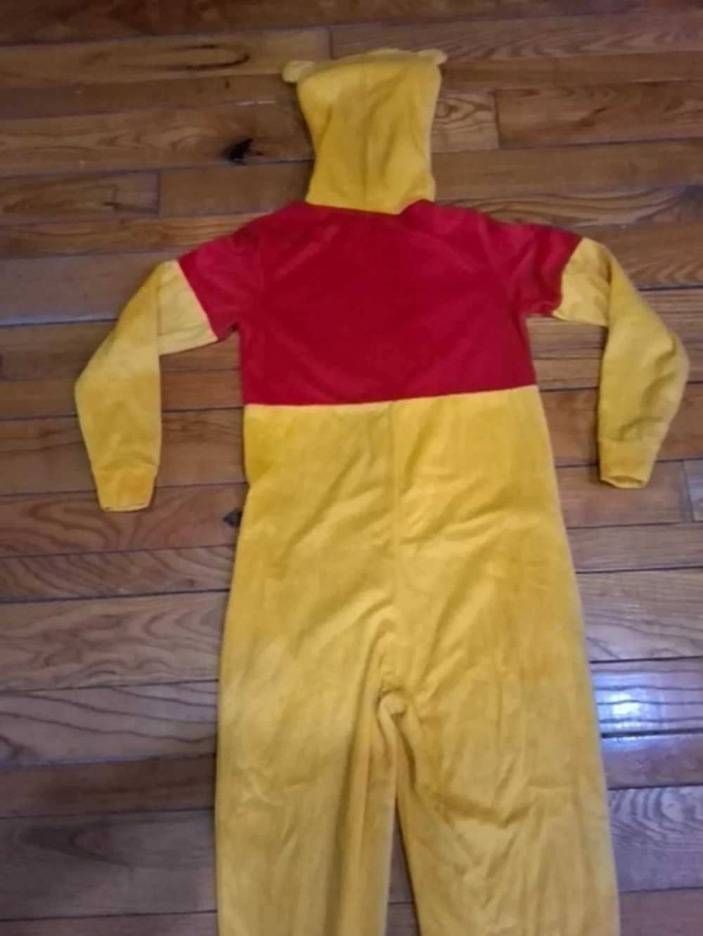 Disney Winnie the Pooh Yellow and Red Hooded Onesie Costume